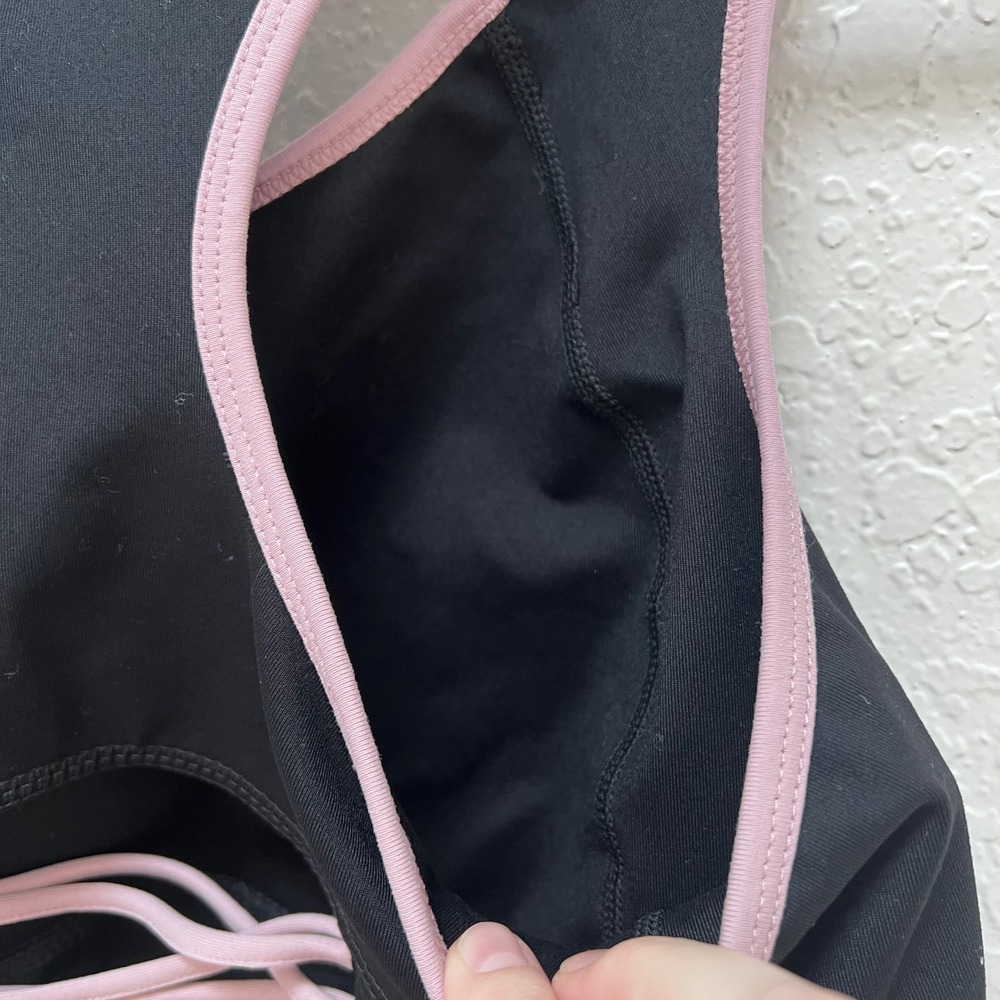 Torrid Active Womens Black Lilac Strappy Racerback Sports Bra Size 1 - Picture 7 of 8
